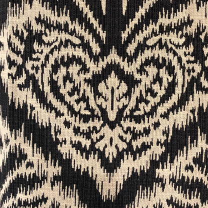 Plutus Floral Fantasy Black and Beige Luxury Throw Pillow