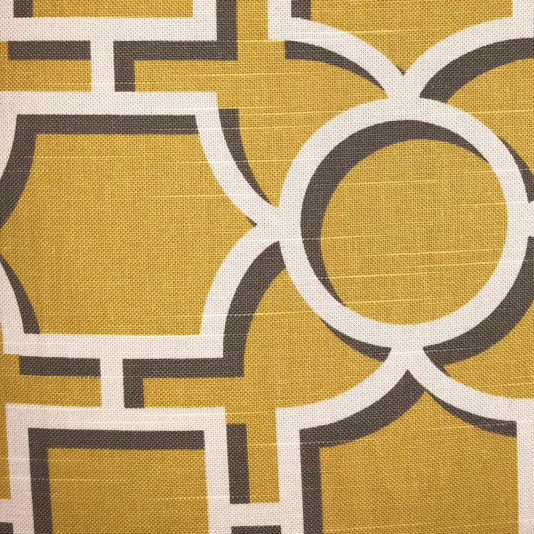 Plutus Crane Enclave Yellow, Beige and Gray Luxury Throw Pillow
