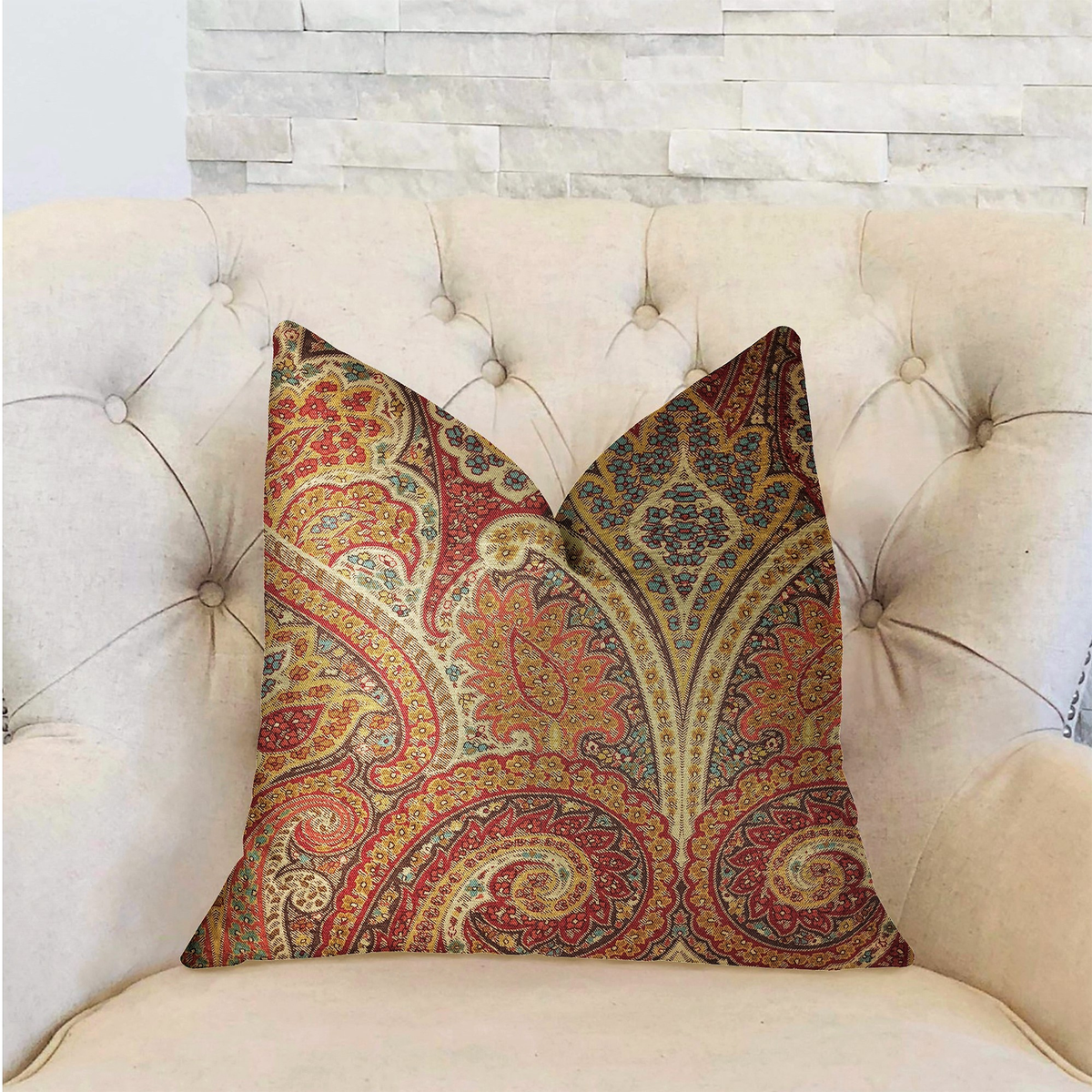 Plutus Monarch Serenade Multicolor Luxury Throw Pillow