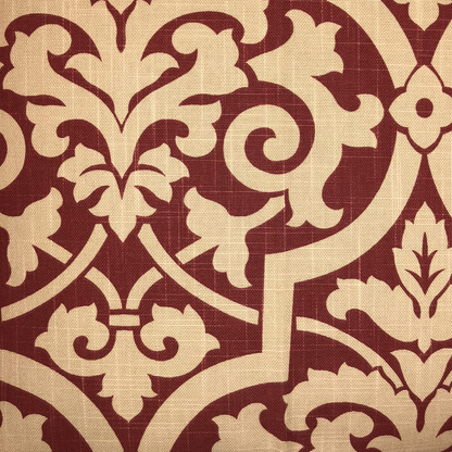 Plutus Sacred Shield Red and Beige Luxury Throw Pillow