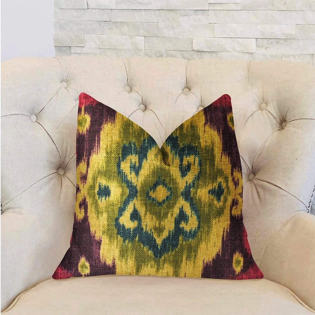 Plutus Destiny Multicolor Luxury Throw Pillow