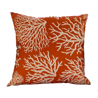 Plutus Berry Crest Vineyard Red and Beige Luxury Throw Pillow