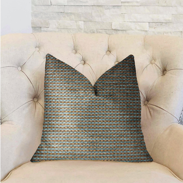 Plutus Jesper Jade Green and Beige Luxury Throw Pillow