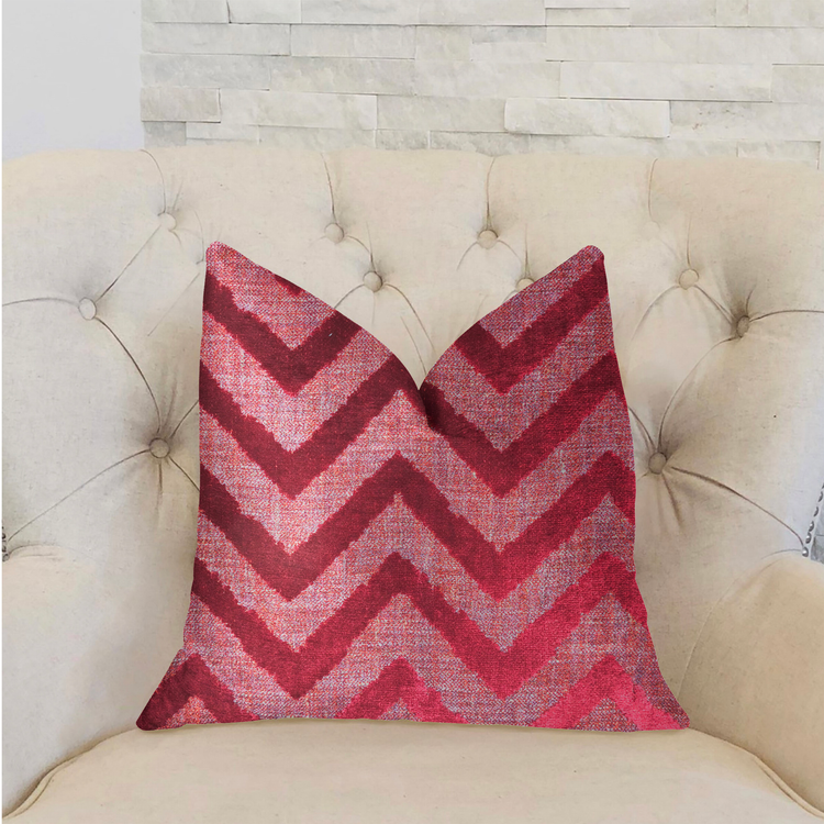 Plutus Valentina Red Luxury Throw Pillow