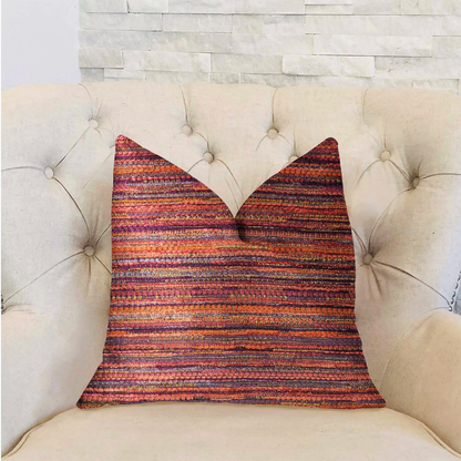 Plutus Sunset Sky Red Luxury Throw Pillow