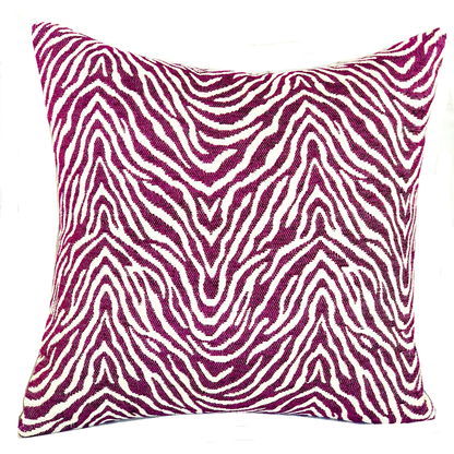 Plutus Oasis Waves Purple and Beige Luxury Throw Pillow