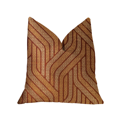 Plutus Twin Overpass Orange Luxury Throw Pillow