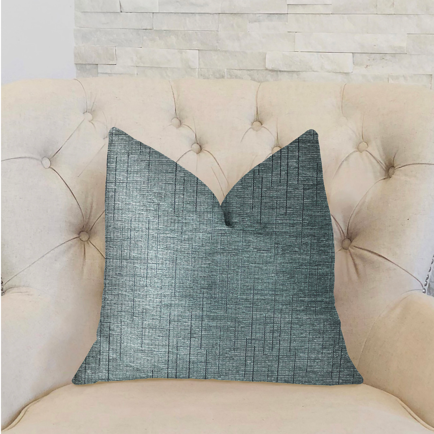 Plutus NewEra Bliss Blue Luxury Throw Pillow