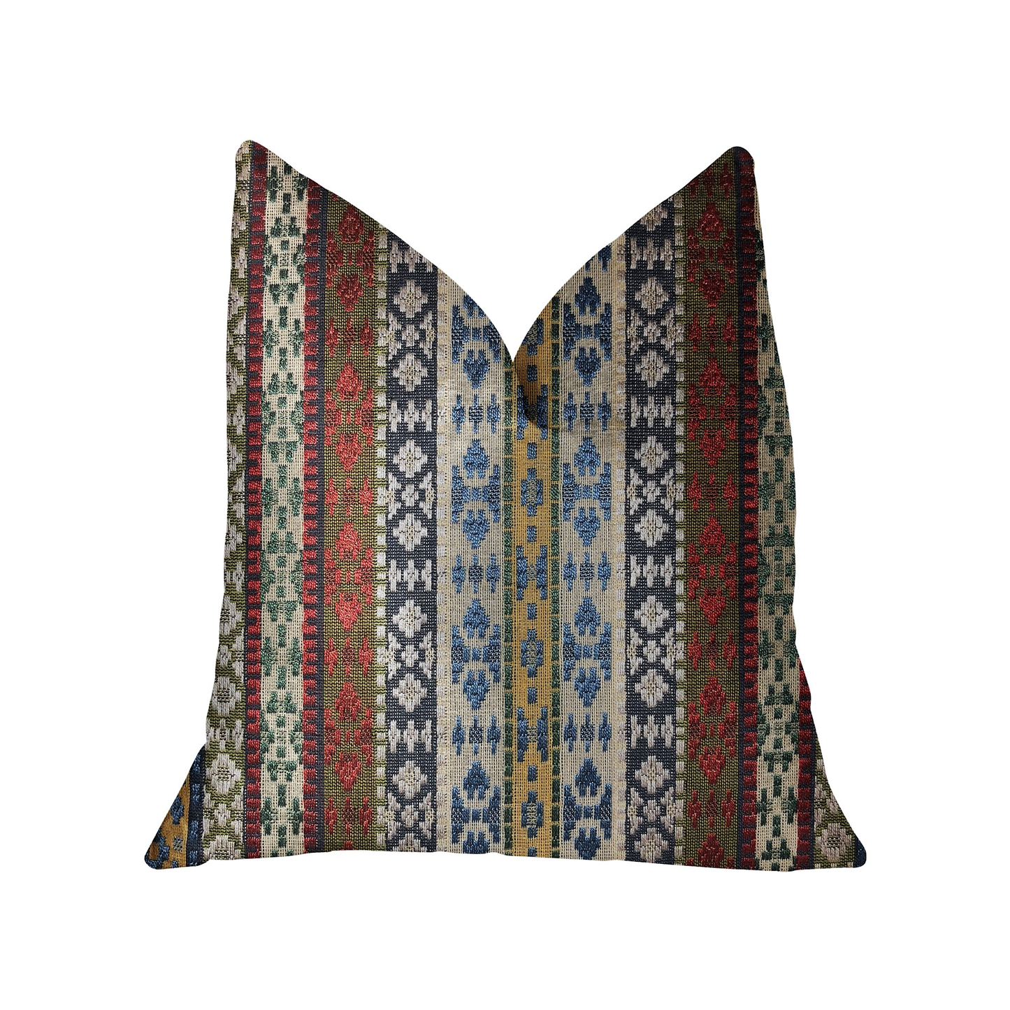 Plutus Arrowhead Canal Multicolor Luxury Throw Pillow