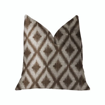 Plutus Casa Nova Brown Luxury Throw Pillow