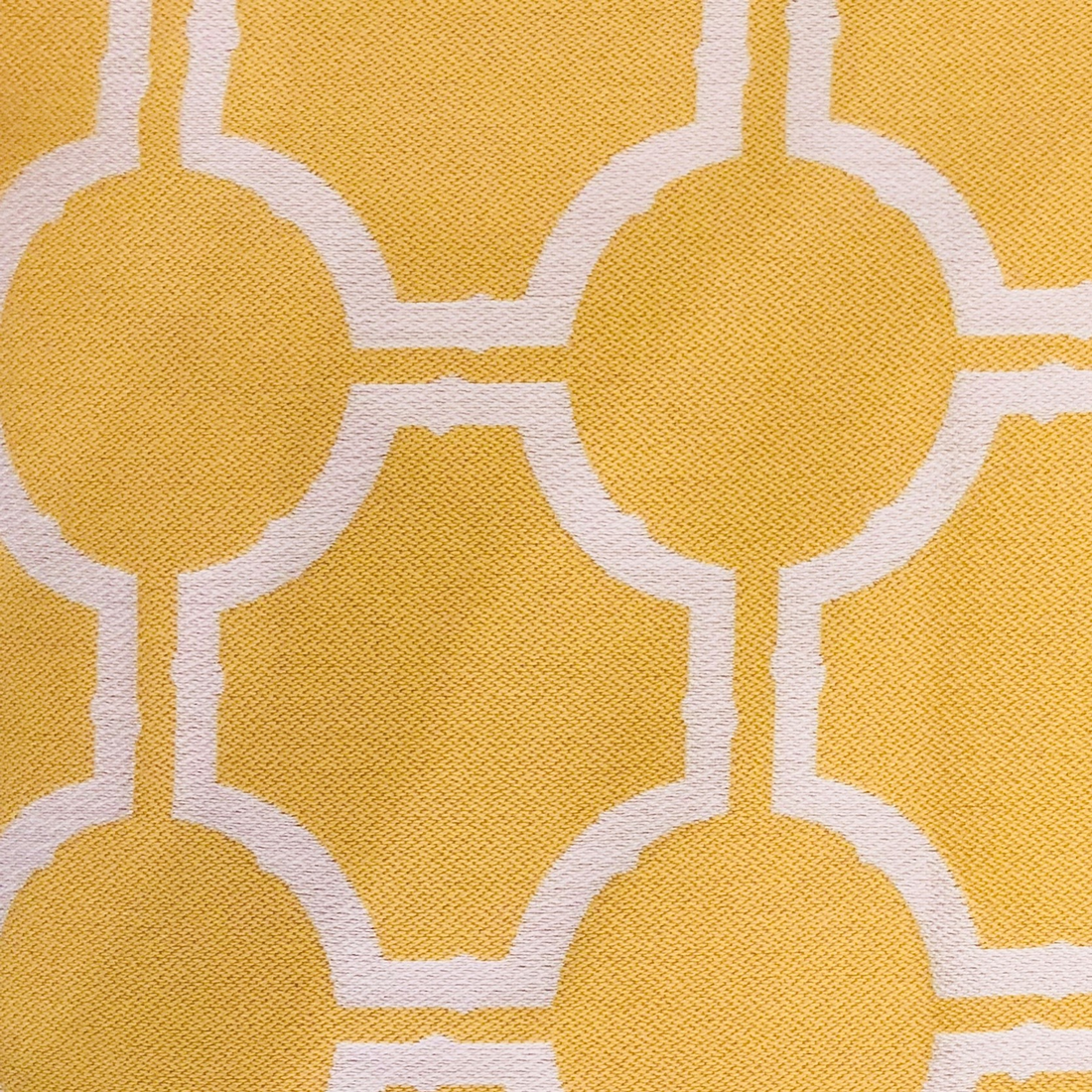 Plutus Honeycomb Yellow and Beige Luxury Throw Pillow