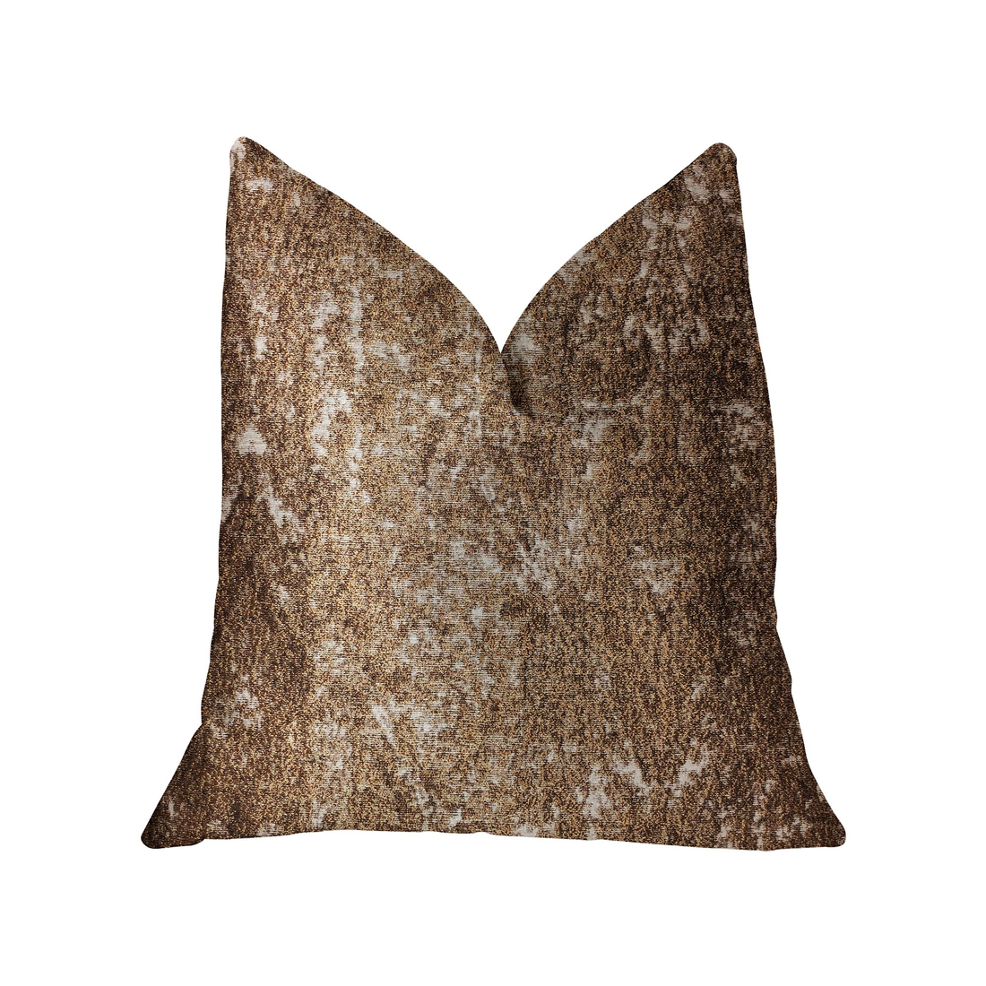 Plutus Chestnut Crush Brown Luxury Throw Pillow