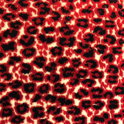 Plutus Crimson Cheetah Black and Red Luxury Throw Pillow