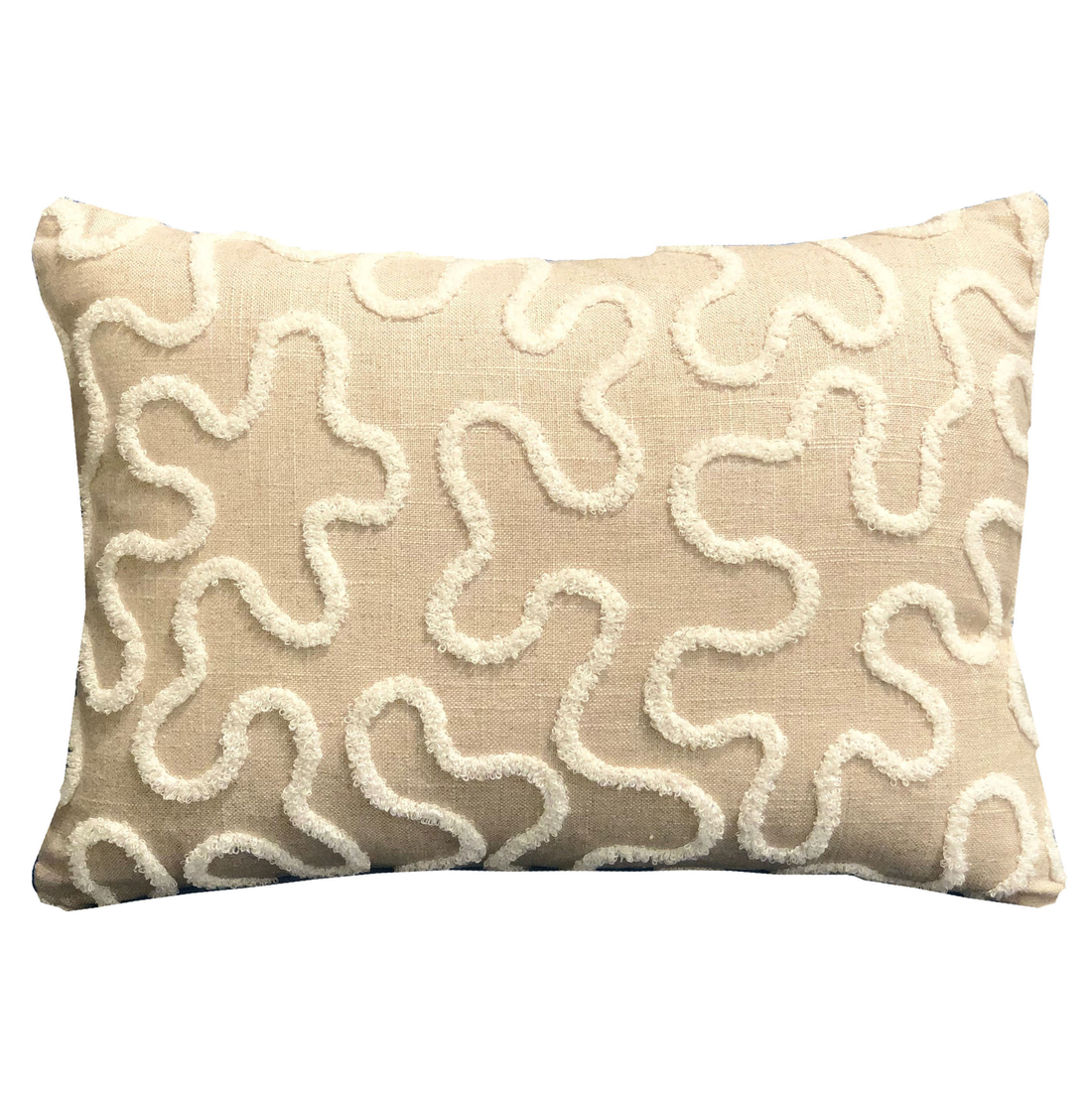 Plutus Chandra Taal Beige Geometric Luxury Throw Pillow
