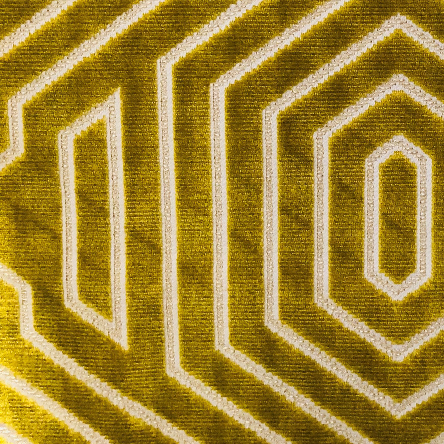 Plutus Goldenrod Velvet Gold Geometric Luxury Throw Pillow