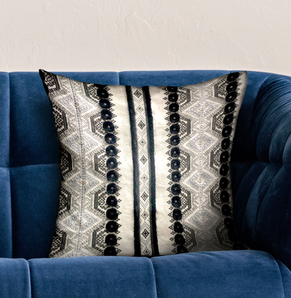 Plutus Scandinavian Stripe Black and White Luxury Throw Pillow