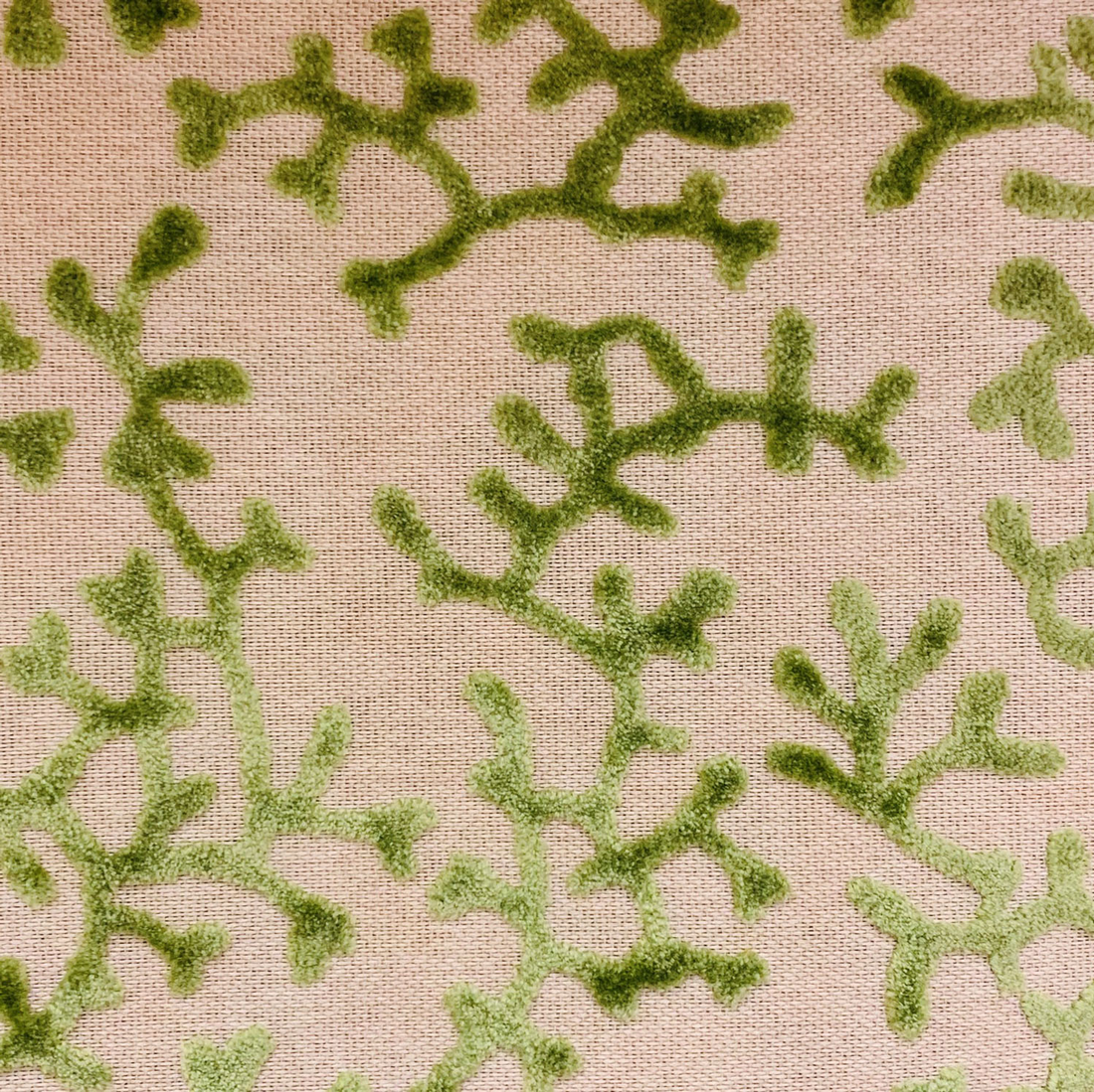 Plutus Sage Reef Apple Green Floral Throw Pillow