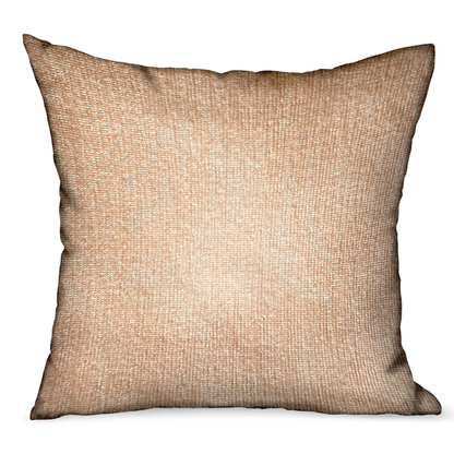 Plutus Lush Sepia Off White Solid Luxury Outdoor/Indoor Throw Pillow