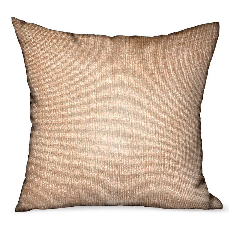 Plutus Lush Sepia Off White Solid Luxury Outdoor/Indoor Throw Pillow