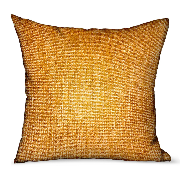 Plutus Honey Lust Brown Solid Luxury Outdoor/Indoor Throw Pillow