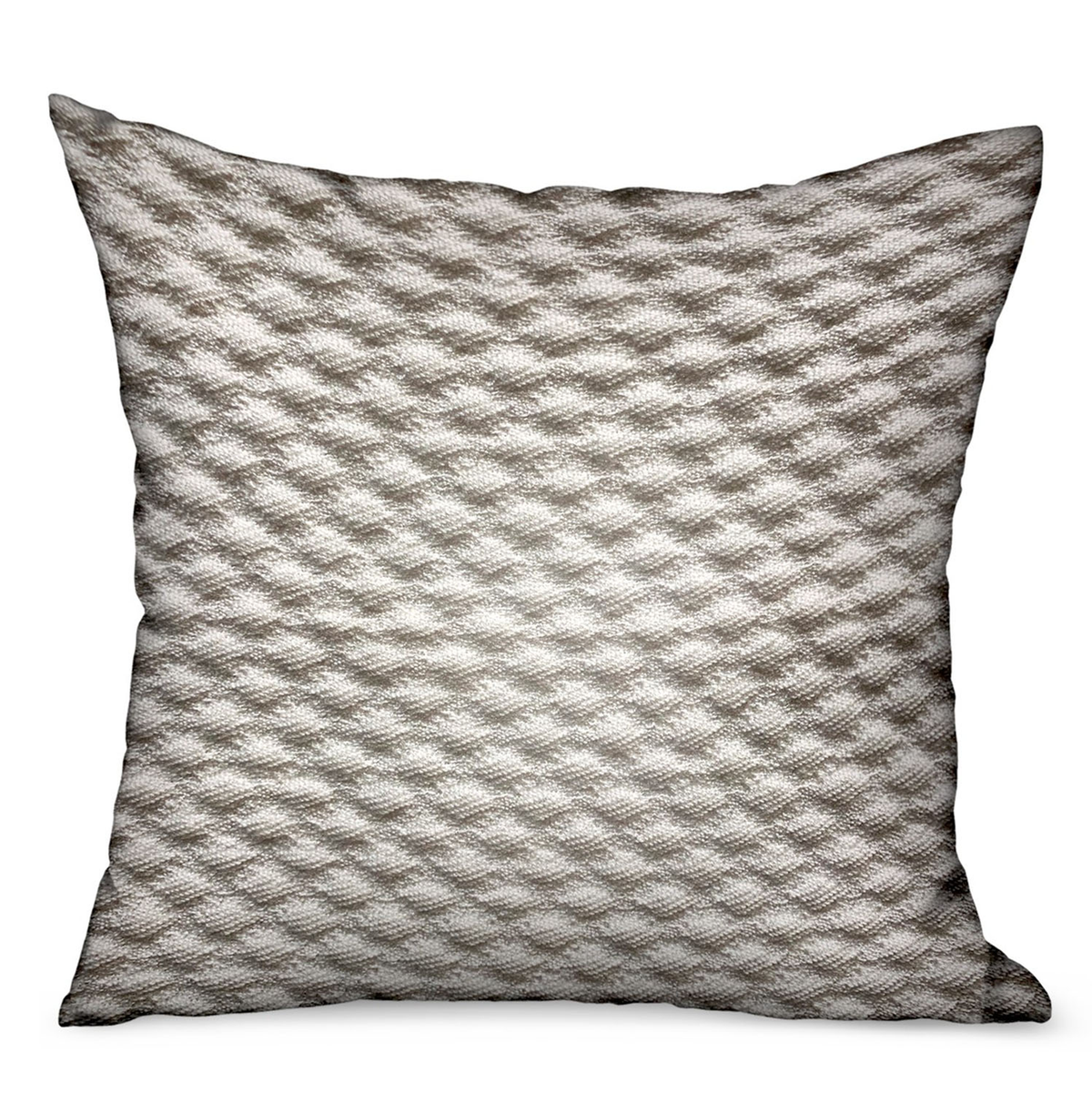 Plutus Monroe Bisque Brown Dobby Luxury Outdoor/Indoor Throw Pillow