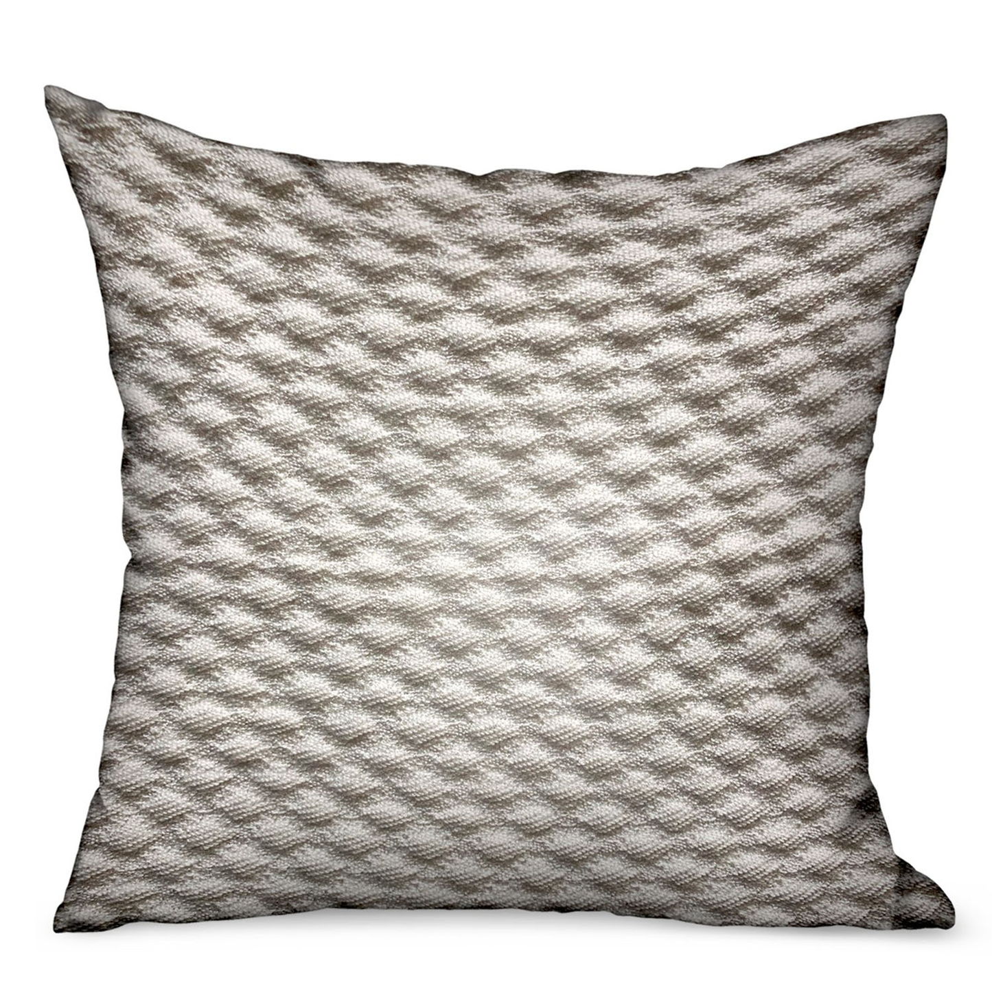 Plutus Monroe Bisque Brown Dobby Luxury Outdoor/Indoor Throw Pillow