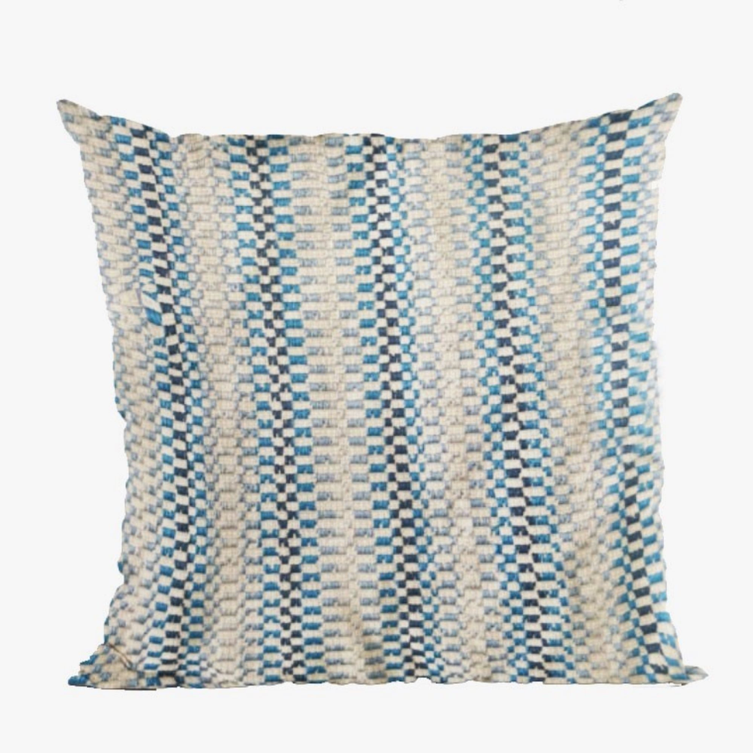 Plutus Garden Tassel Blue Stripes Luxury Outdoor/Indoor Throw Pillow