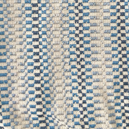 Plutus Garden Tassel Blue Stripes Luxury Outdoor/Indoor Throw Pillow
