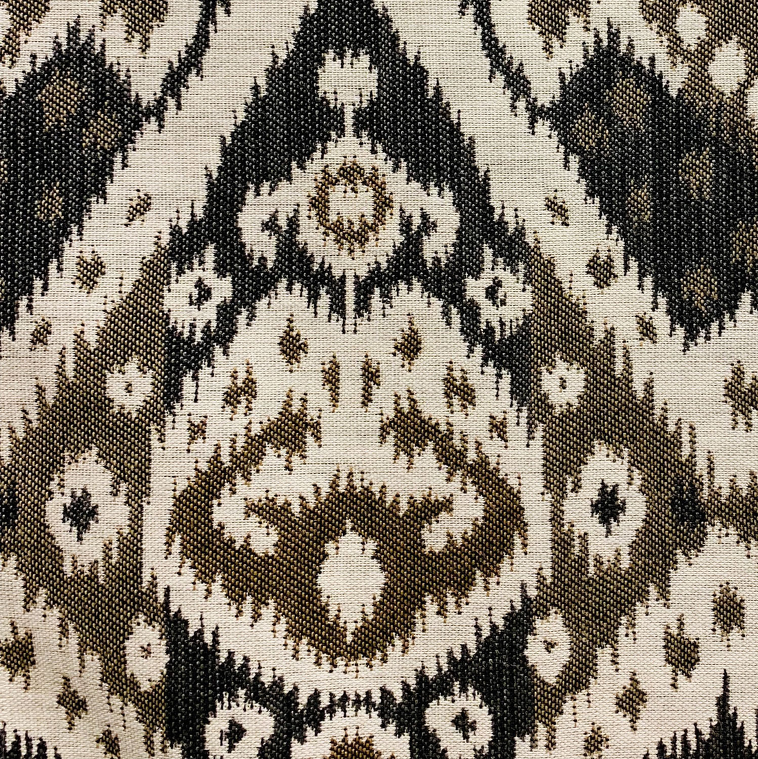 Plutus Amare Dream Brown Ikat Luxury Outdoor Throw Pillow