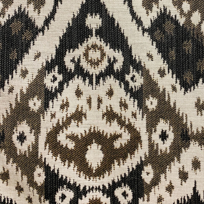 Plutus Amare Dream Brown Ikat Luxury Outdoor Throw Pillow