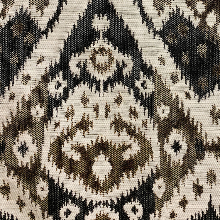 Plutus Amare Dream Brown Ikat Luxury Outdoor Throw Pillow
