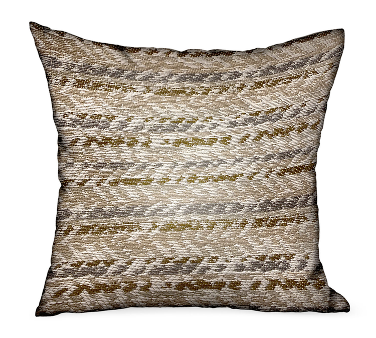 Plutus Antique Zane Brown Dobby Luxury Outdoor/Indoor Throw Pillow