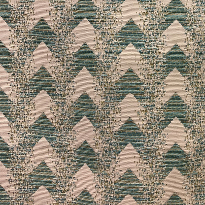 Plutus Forest Jade Sea Green Chevron Outdoor/Indoor Throw Pillow
