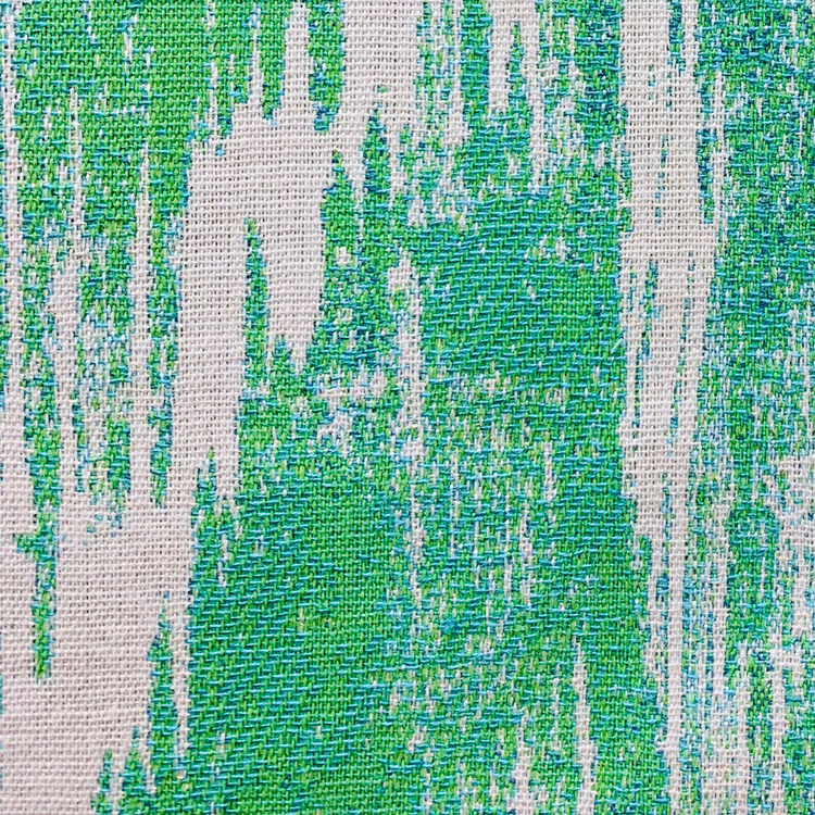 Plutus Green Avalanche Green Ikat Luxury Outdoor/Indoor Throw Pillow