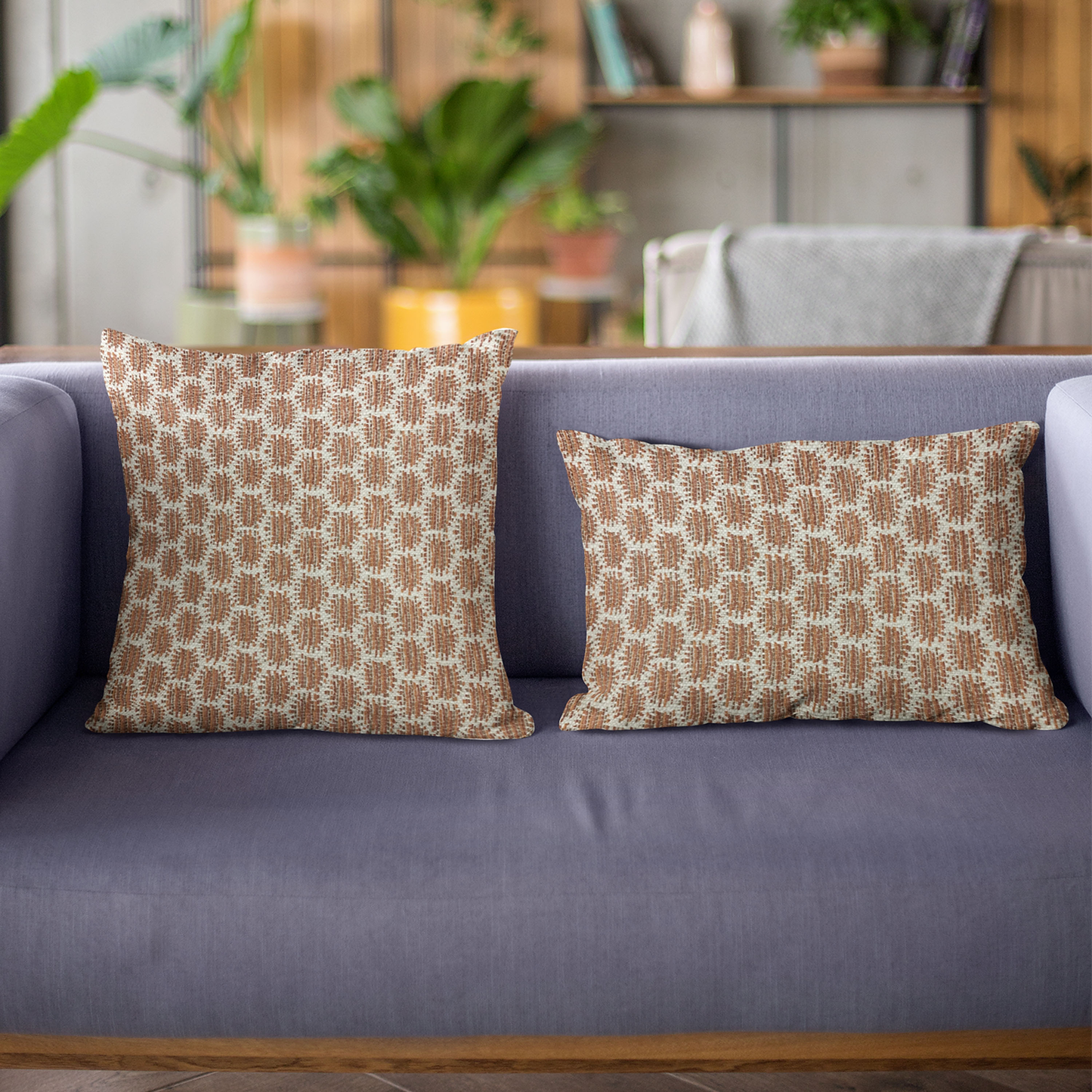 Plutus Brown Eyelashes Dot Luxury Throw Pillow