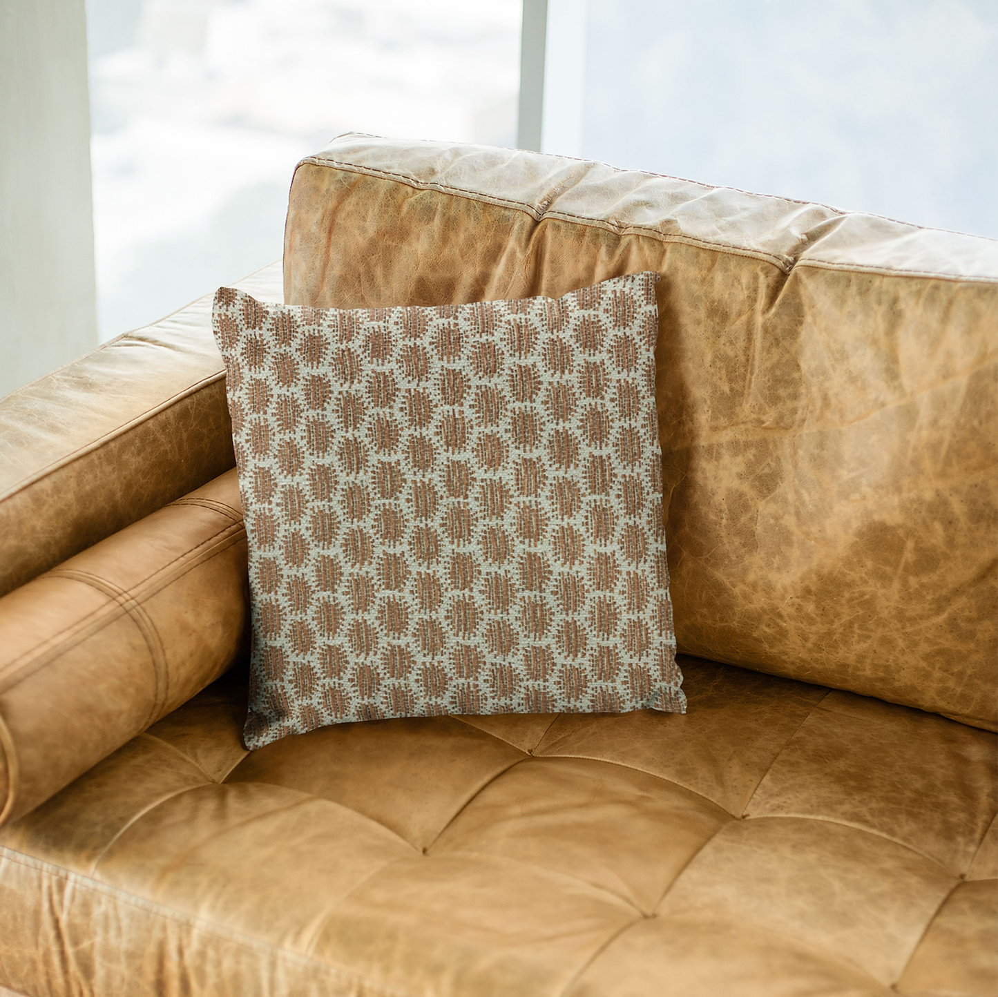 Plutus Brown Eyelashes Dot Luxury Throw Pillow