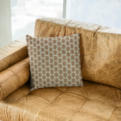 Plutus Brown Eyelashes Dot Luxury Throw Pillow