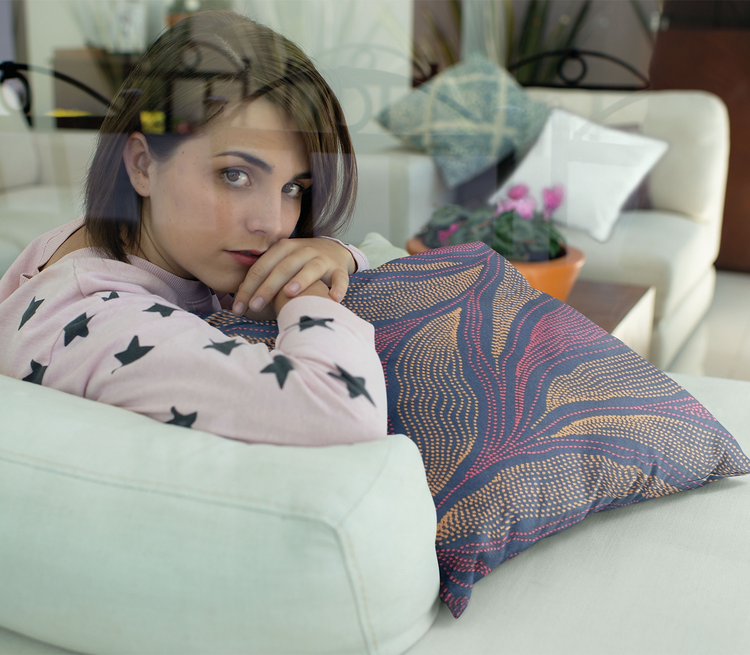 Plutus Multi-Color Leafs Floral Luxury Throw Pillow
