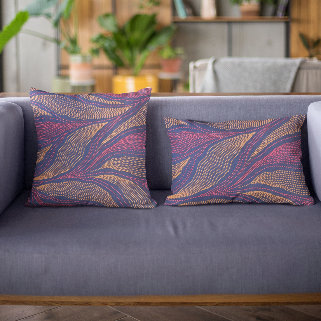 Plutus Multi-Color Leafs Floral Luxury Throw Pillow
