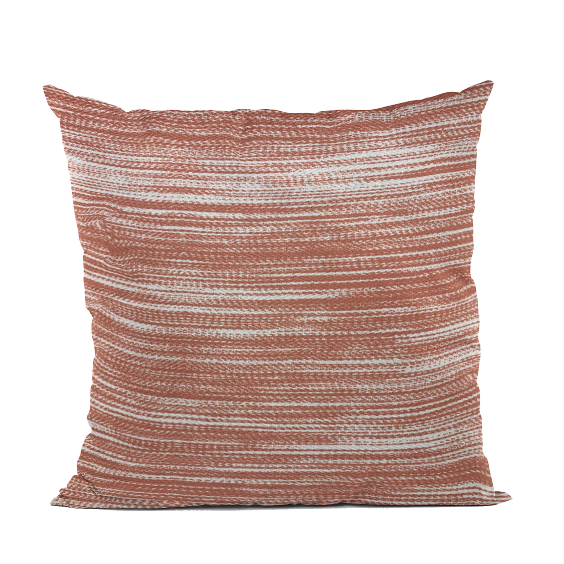 Plutus Red and Beige Shower Stripe Luxury Throw Pillow