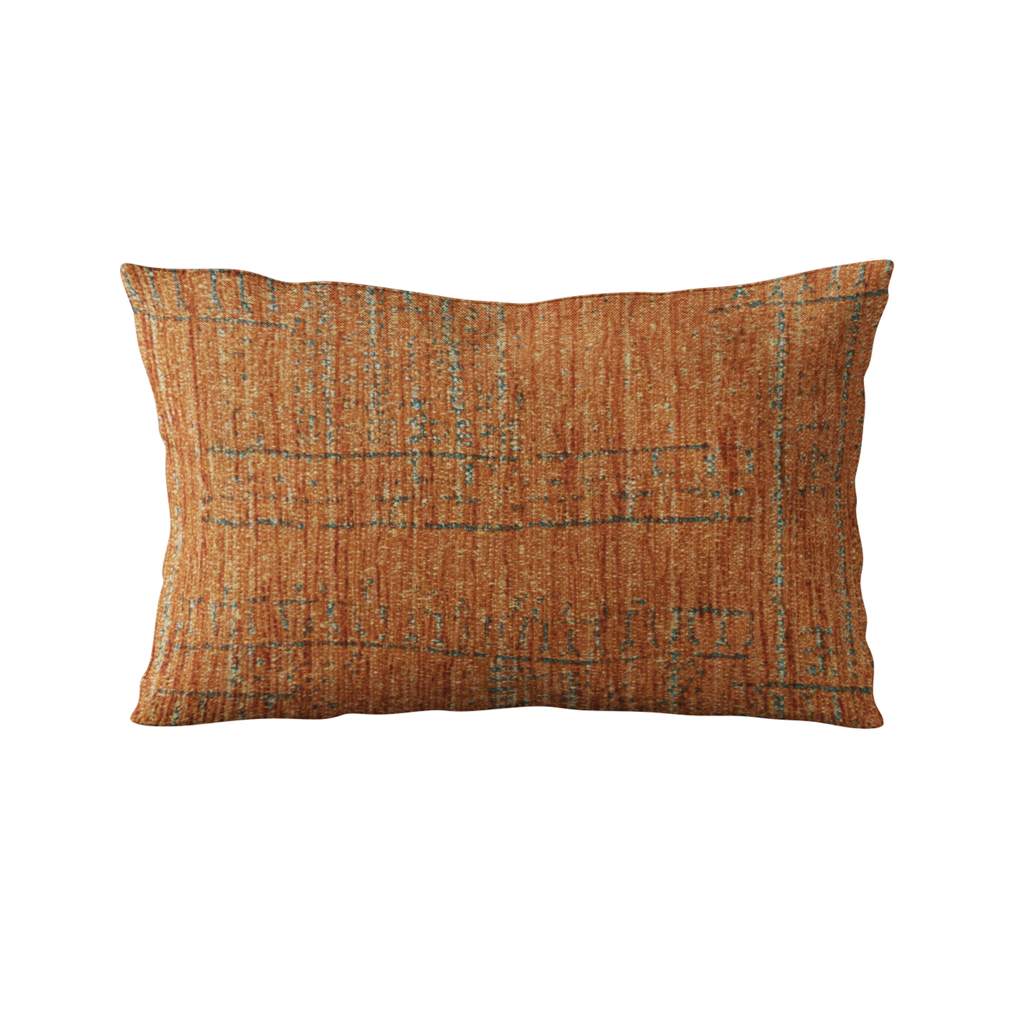 Plutus Orange Lux Geometric Luxury Throw Pillow