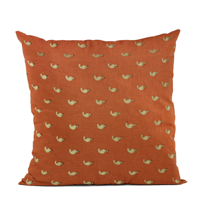 Plutus Red Beaded Motif Luxury Throw Pillow