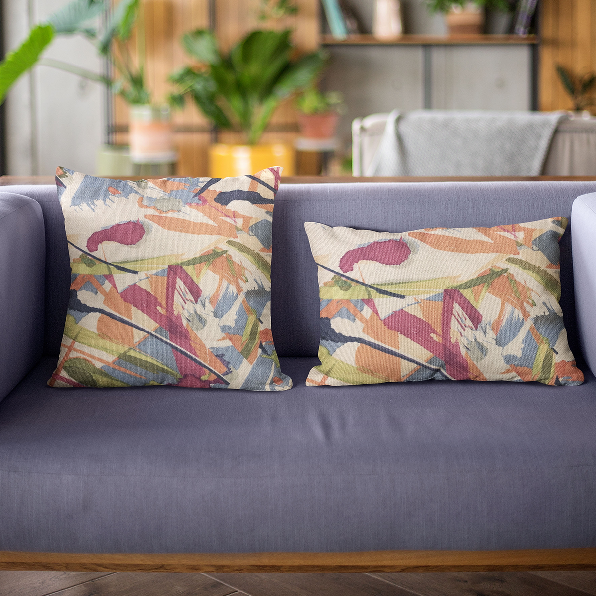 Plutus Multi-Color Graphic Print Luxury Throw Pillow