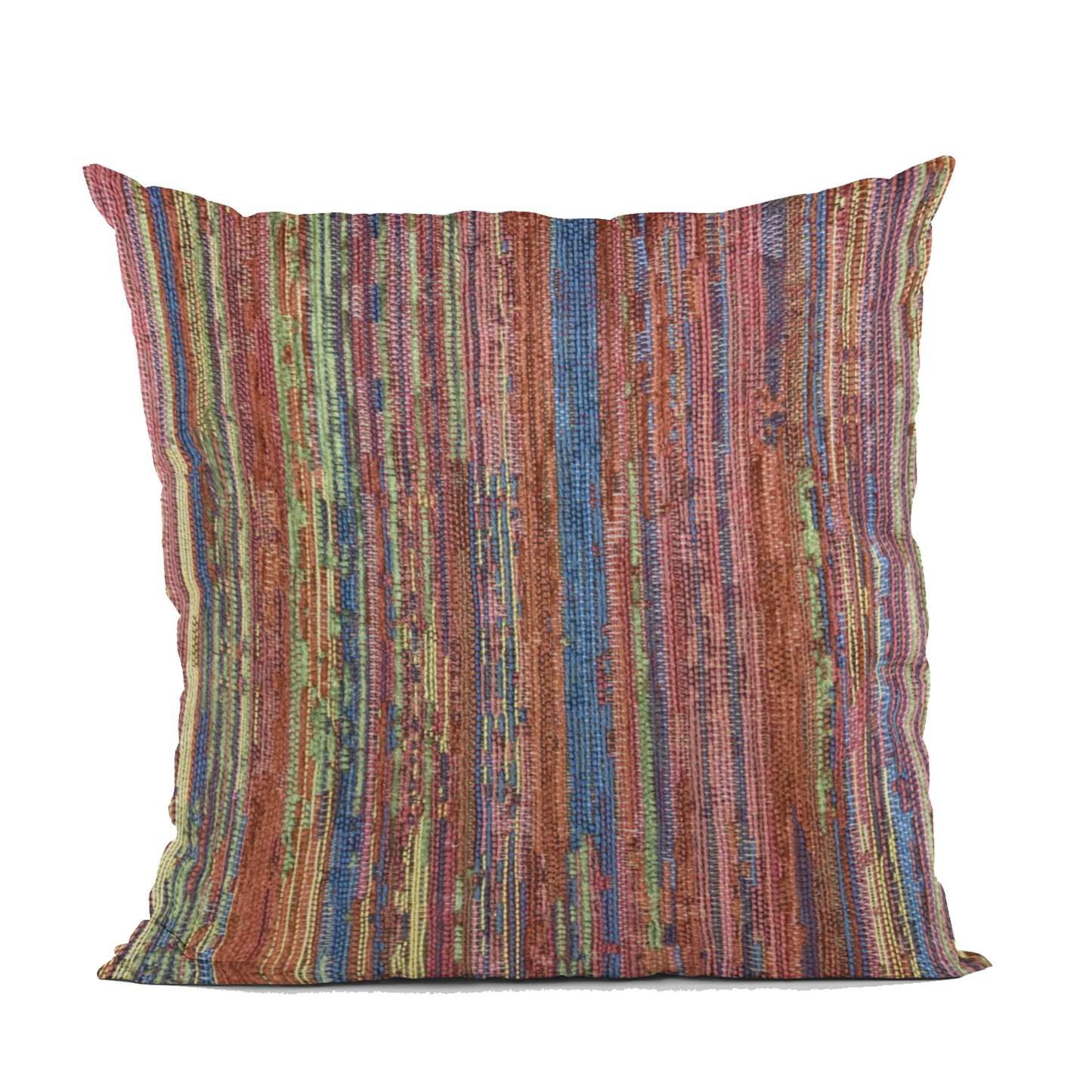 Plutus Multi-Color Red Sea Stripe Luxury Throw Pillow