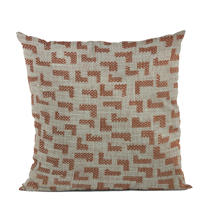 Plutus Brown, Beige Angles Abstract Luxury Throw Pillow