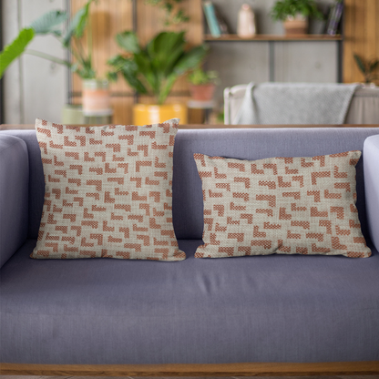 Plutus Brown, Beige Angles Abstract Luxury Throw Pillow