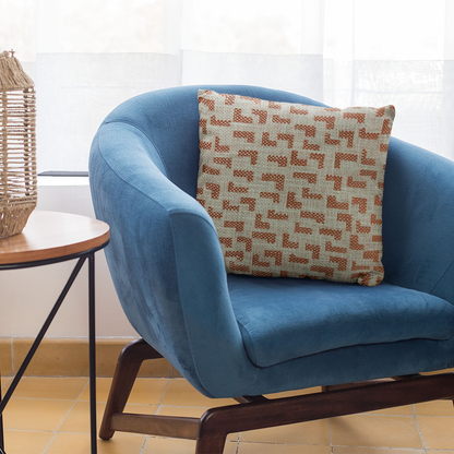 Plutus Brown, Beige Angles Abstract Luxury Throw Pillow