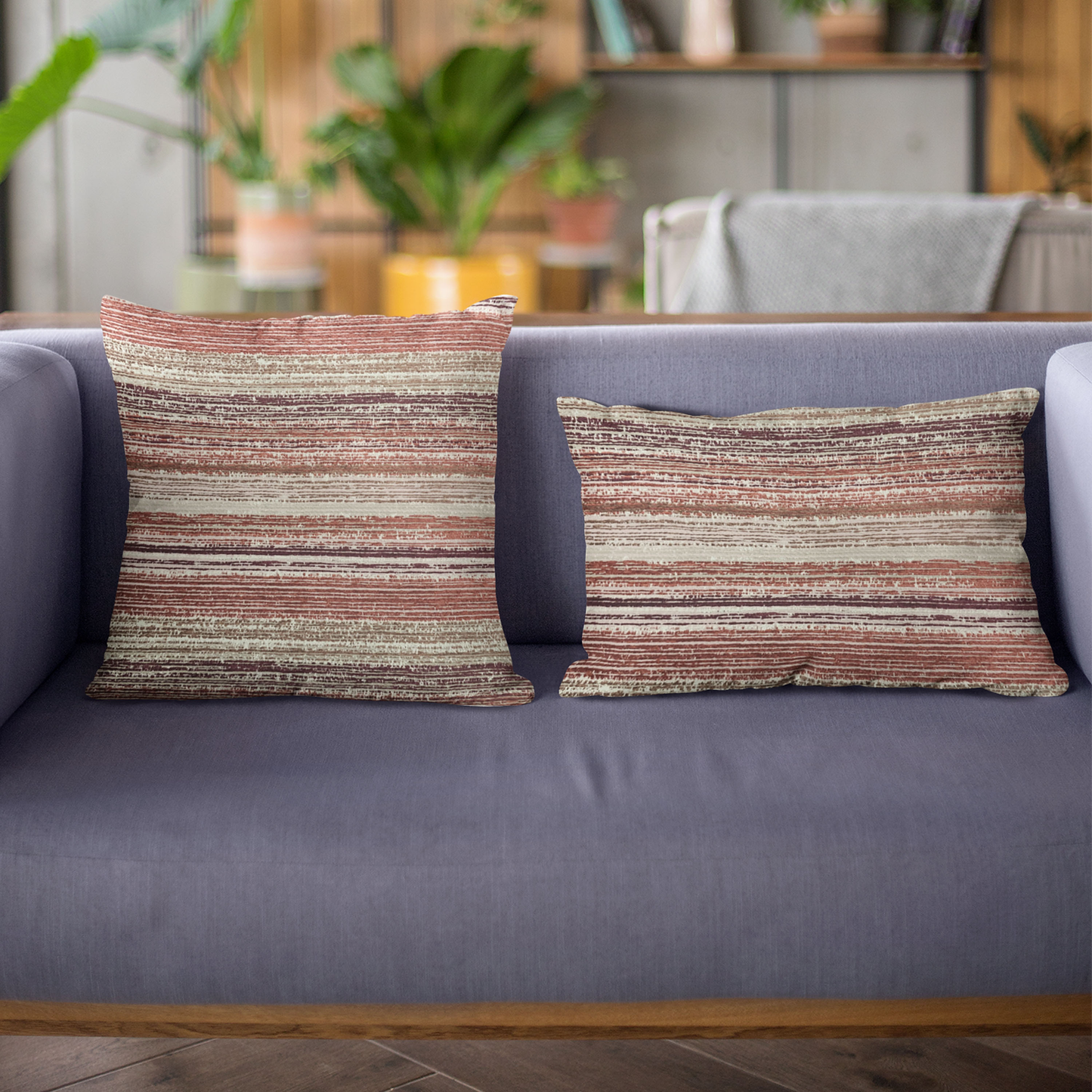 Plutus Multi-Color Stripe Luxury Throw Pillow