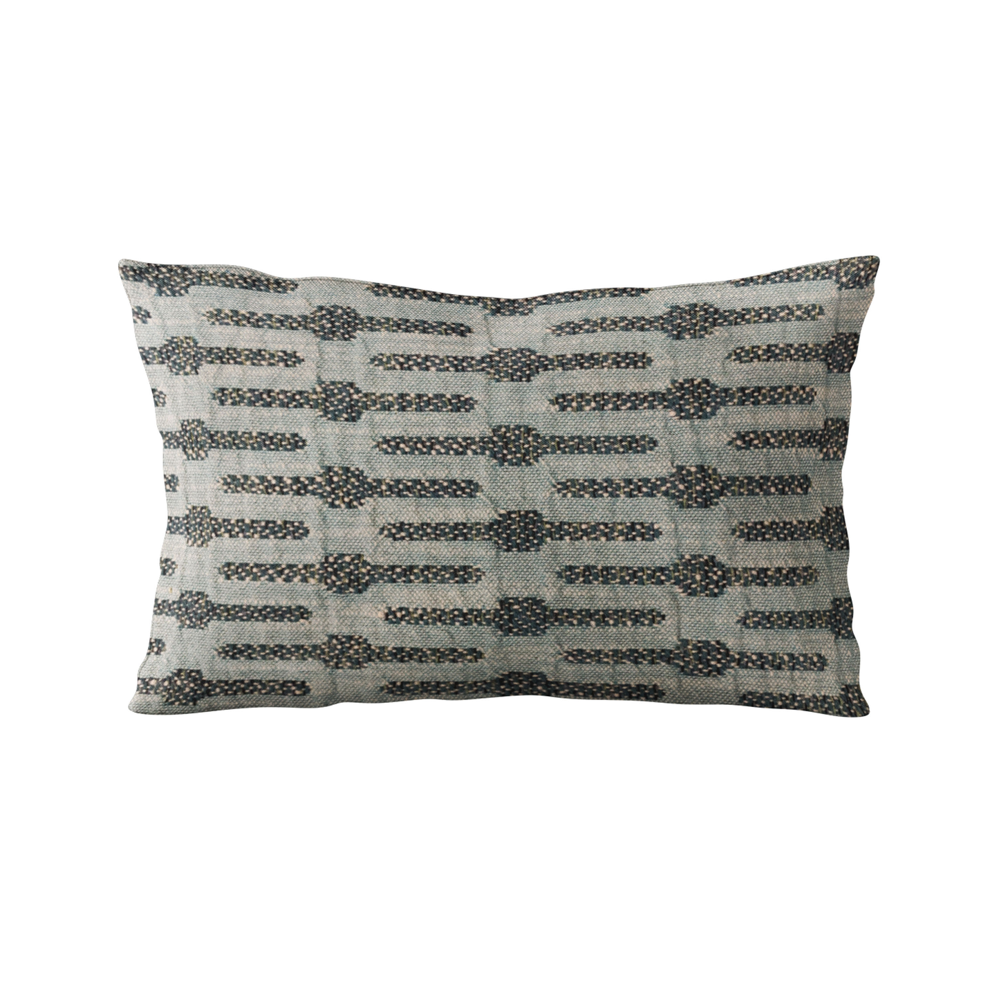 Plutus Blue Needles Stripe Luxury Throw Pillow