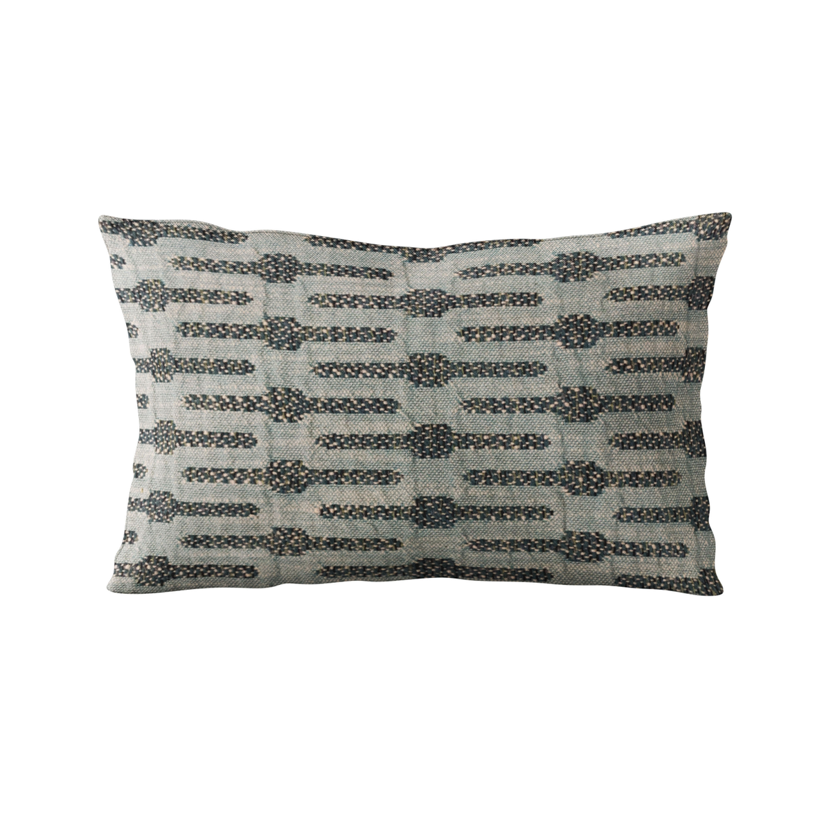 Plutus Blue Needles Stripe Luxury Throw Pillow